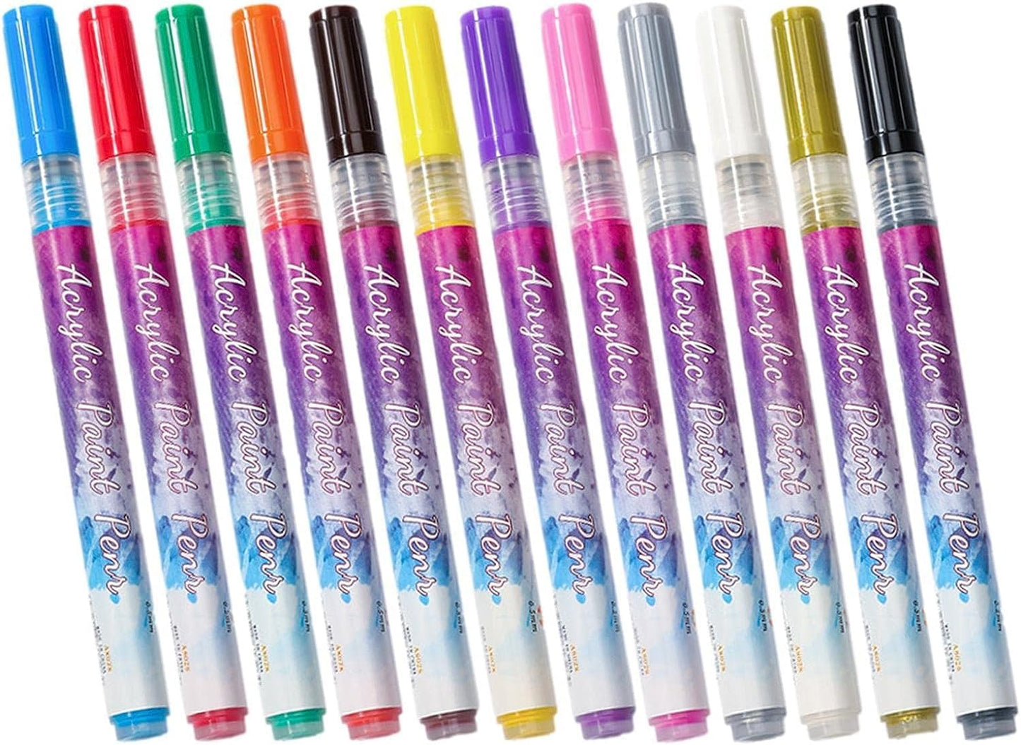Vibrant 12-Color Nail Art Pens™